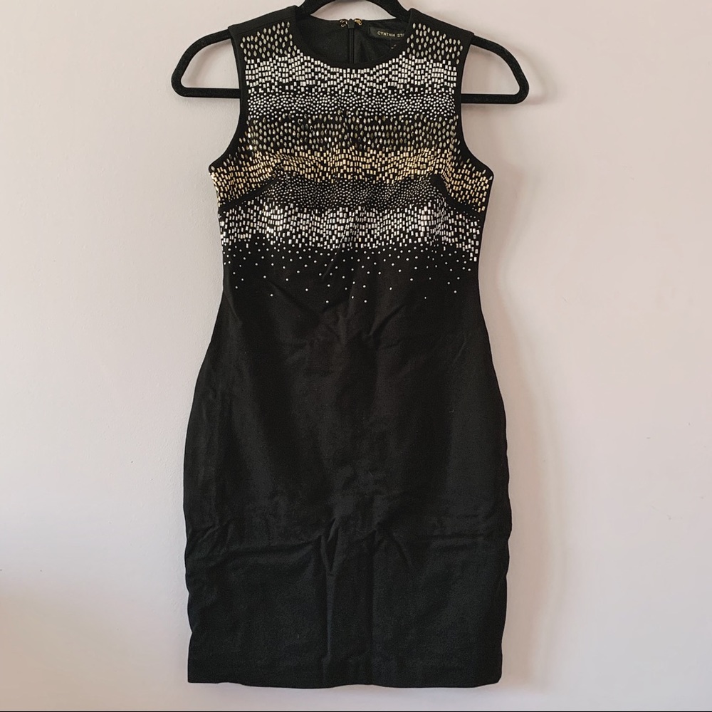 Cynthia Steffe Bedazzled Black Dress